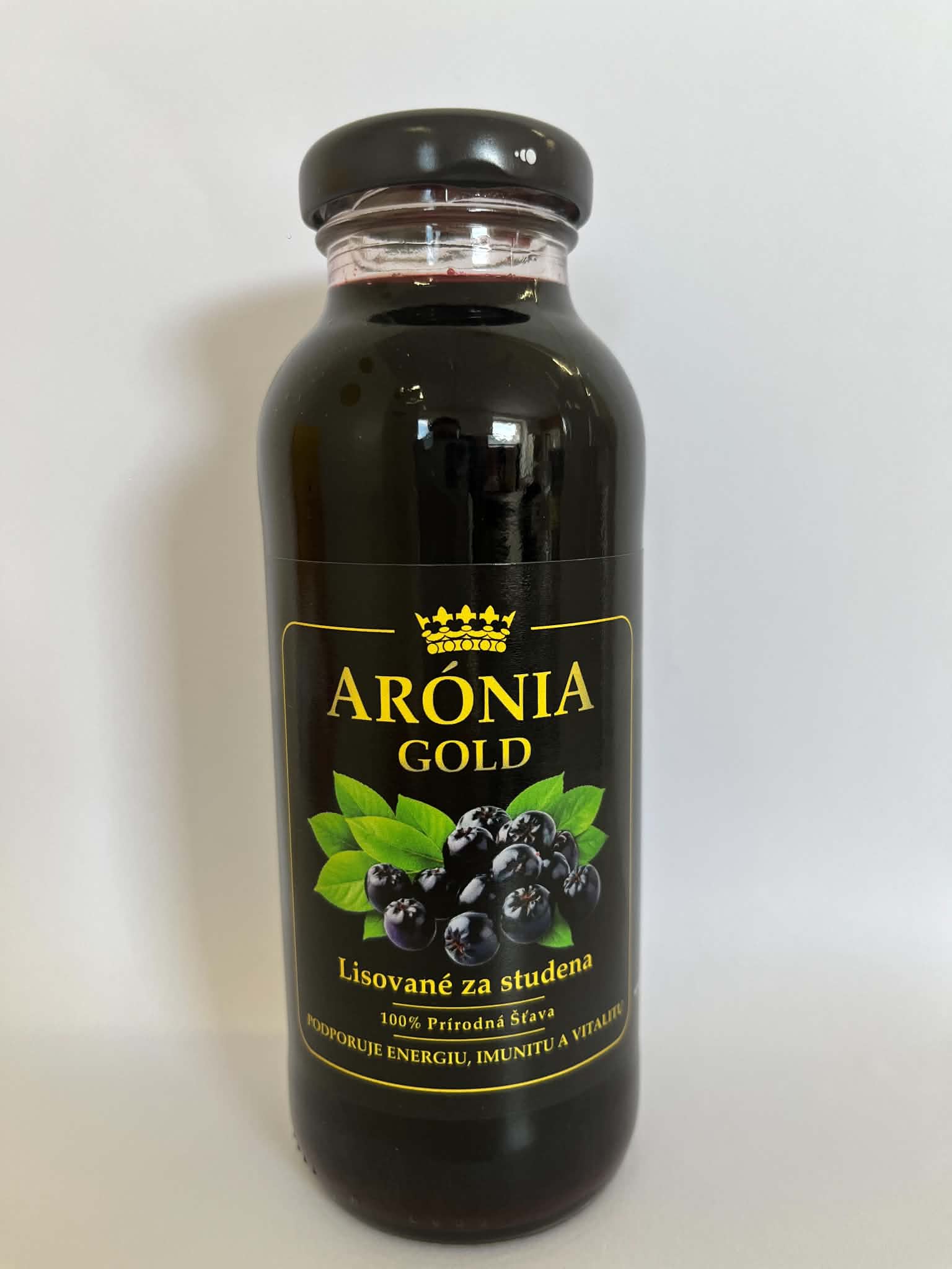 100% šťava z BIO arónie čiernoplodej 0,25l